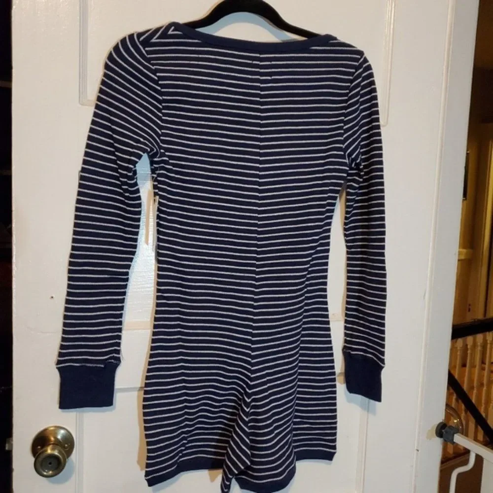 NWT Plush Apparel Thermal Knit Pajama Romper | XS